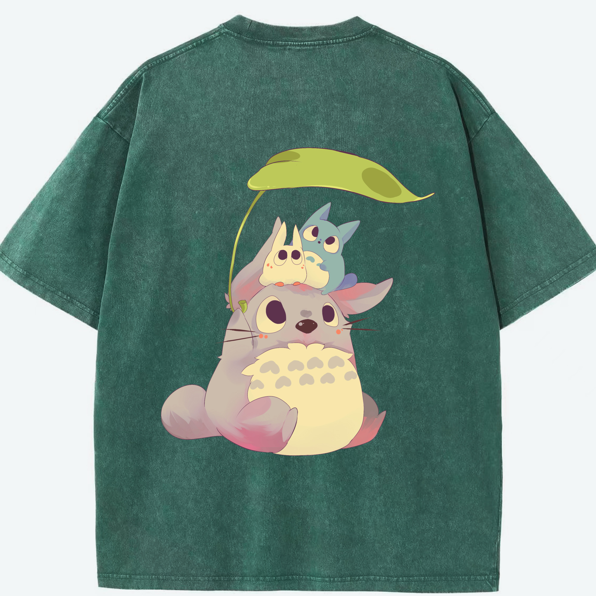 （画像用） となりのトトロ 草壁メイ 草壁サツキ My Neighbor Totoro Satsuki Kusakabe Mei Kusakabe 綿100% ヴィンテージ風 半袖Tシャツ（背面プリント）
